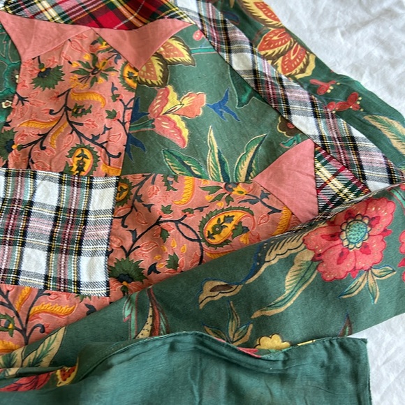 Vintage Bloomingdale’s Cotton Patchwork Bed Cover Blanket Twin size - Picture 17 of 17